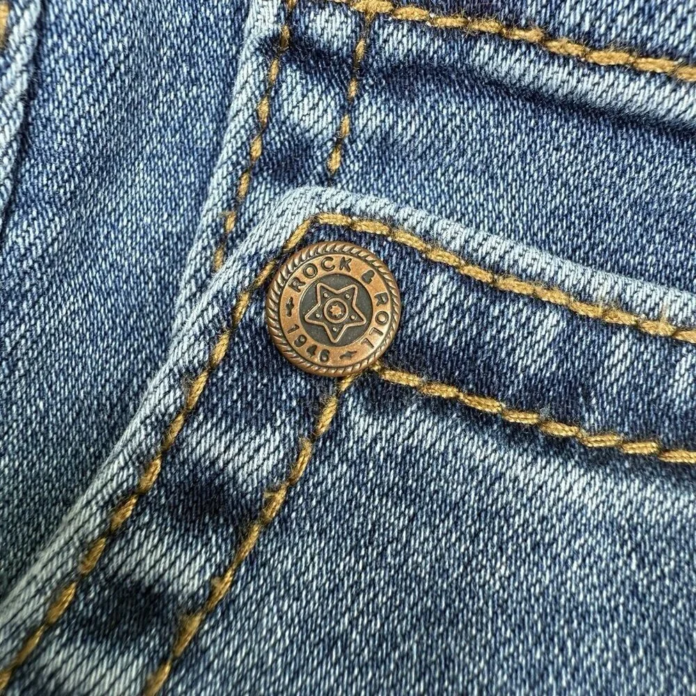 Rock & Roll Denim Women’s Mid Rise Bootcut Jeans W28 L36 Medium Wash